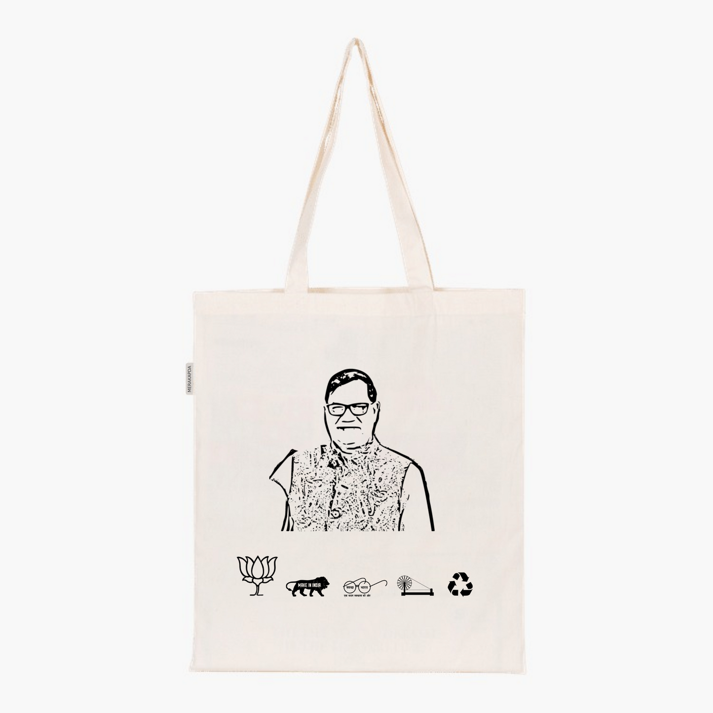 Printed Natural Tote Bag (Shri Kripashankar Singh)